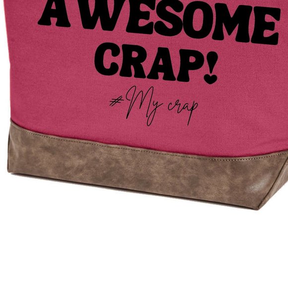 Bag filled with awesome crap quality canvas tote bag by Authentic pigment - Picture 3 of 5